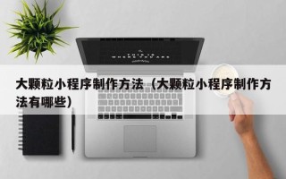 金华大颗粒小程序制作方法（大颗粒小程序制作方法有哪些）